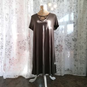 Strappy Green T-shirt Dress